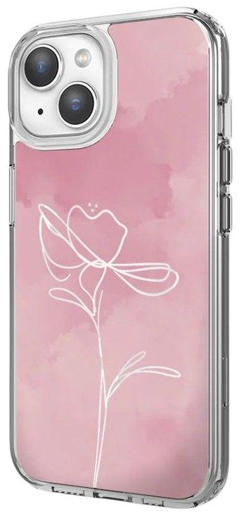 Caseco MagSafe iPhone 14 Pink Flower Case - Pink (Clear)