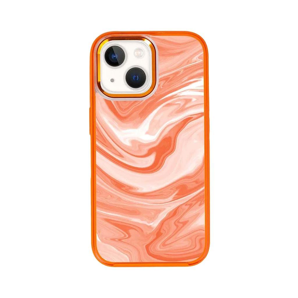 Caseco MagSafe iPhone 14 Plus Orange Swirl Case