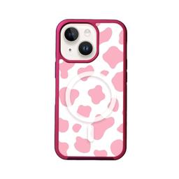 Caseco MagSafe iPhone 14 Plus Pink Cow Print Case