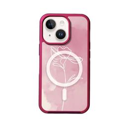 Caseco MagSafe iPhone 14 Plus Pink Flower Case