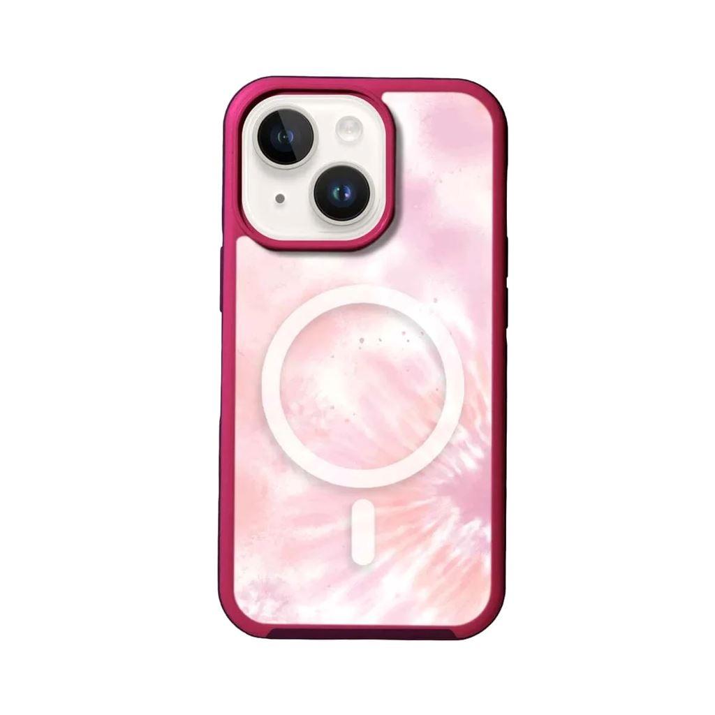 Caseco MagSafe iPhone 14 Plus Pink Tie Dye Case
