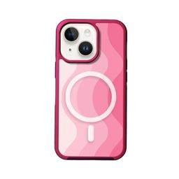 Caseco MagSafe iPhone 14 Plus Pink Wave Case