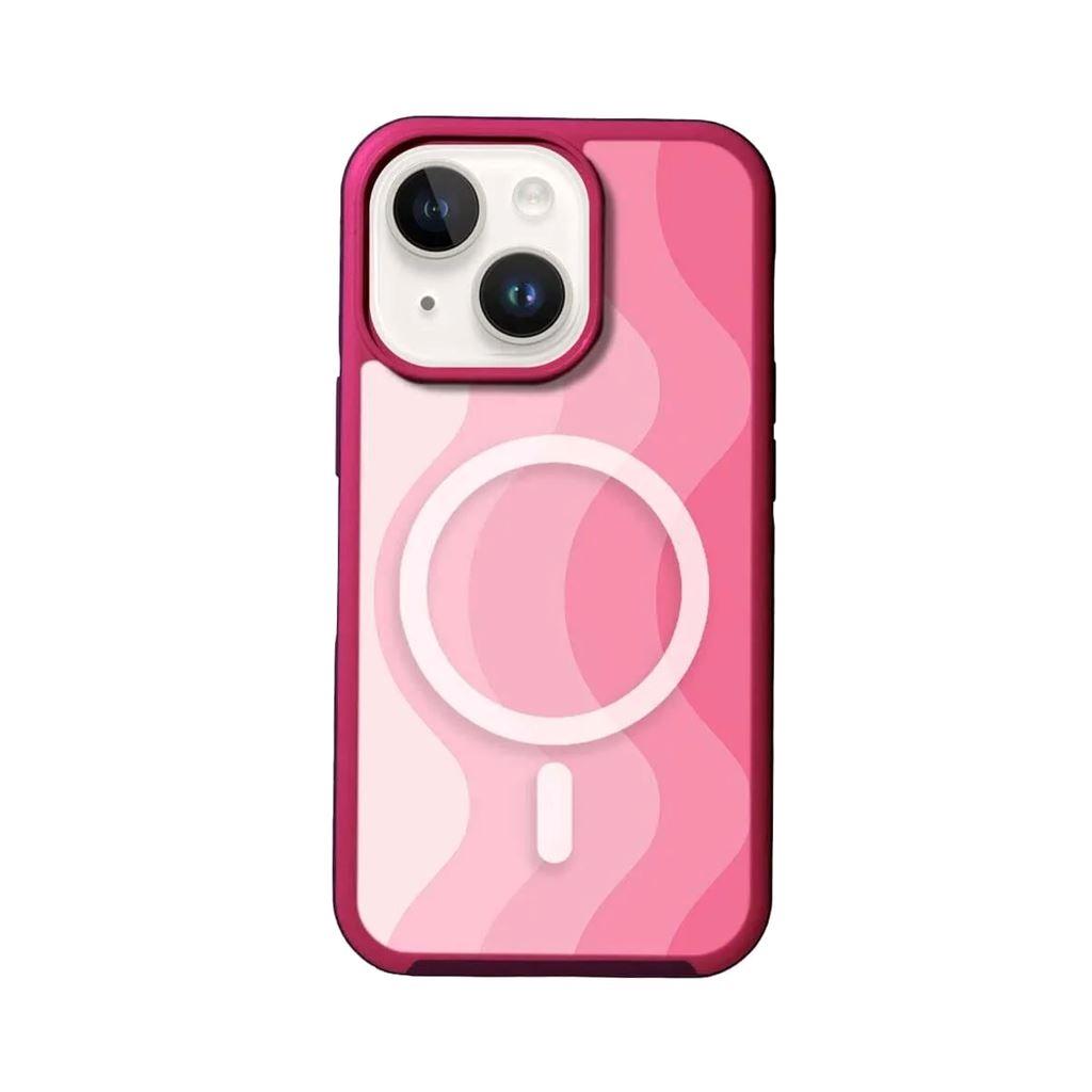 Caseco MagSafe iPhone 14 Plus Pink Wave Case