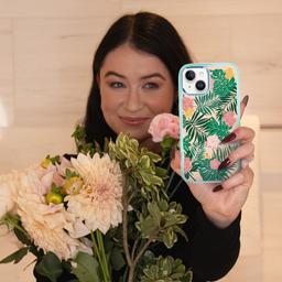 Caseco MagSafe iPhone 14 Plus Teal Wild Flower Case