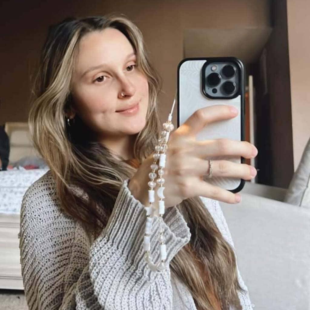 Caseco MagSafe iPhone 14 Plus White Leaf Case