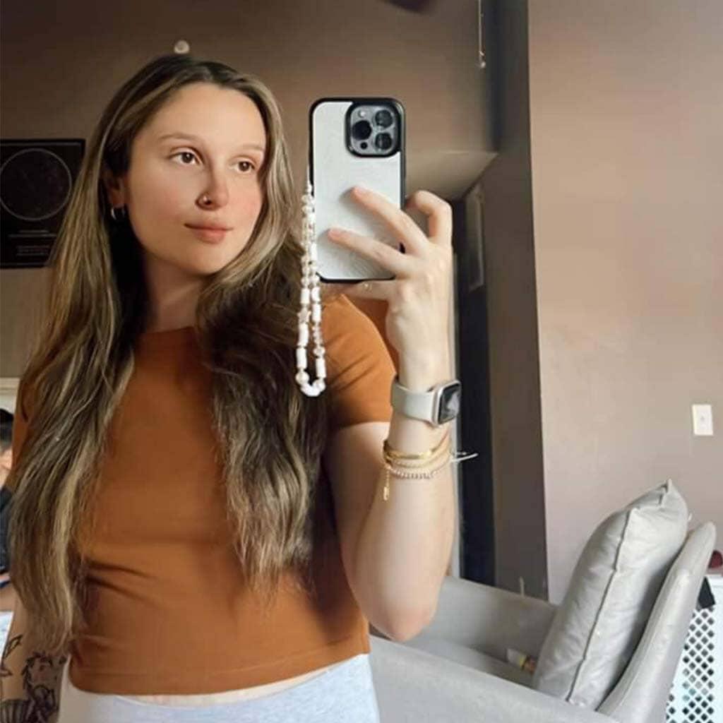 Caseco MagSafe iPhone 14 Plus White Leaf Case