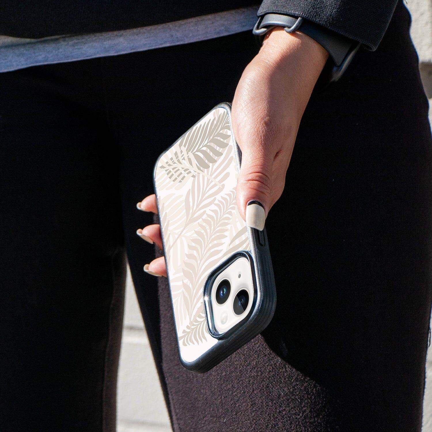 Caseco MagSafe iPhone 14 Plus White Leaf Case