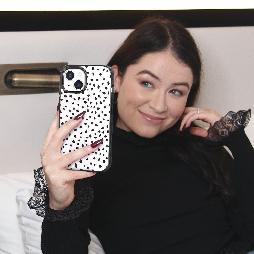 Caseco MagSafe iPhone 14 Plus White Polka Dots Case