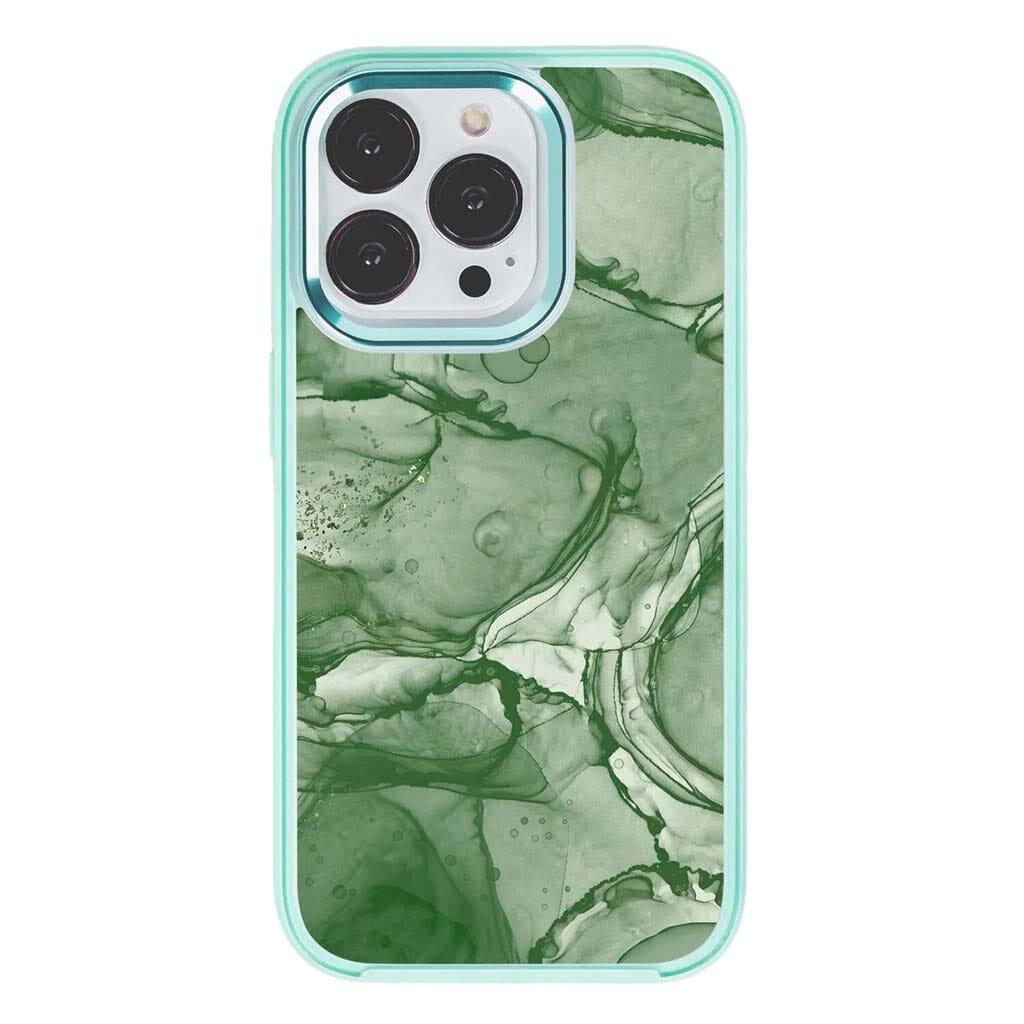 Caseco MagSafe iPhone 14 Pro Green Marble Case