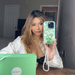 Caseco MagSafe iPhone 14 Pro Green Marble Case