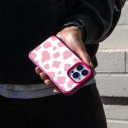Caseco MagSafe iPhone 14 Pro Pink Cow Print Case