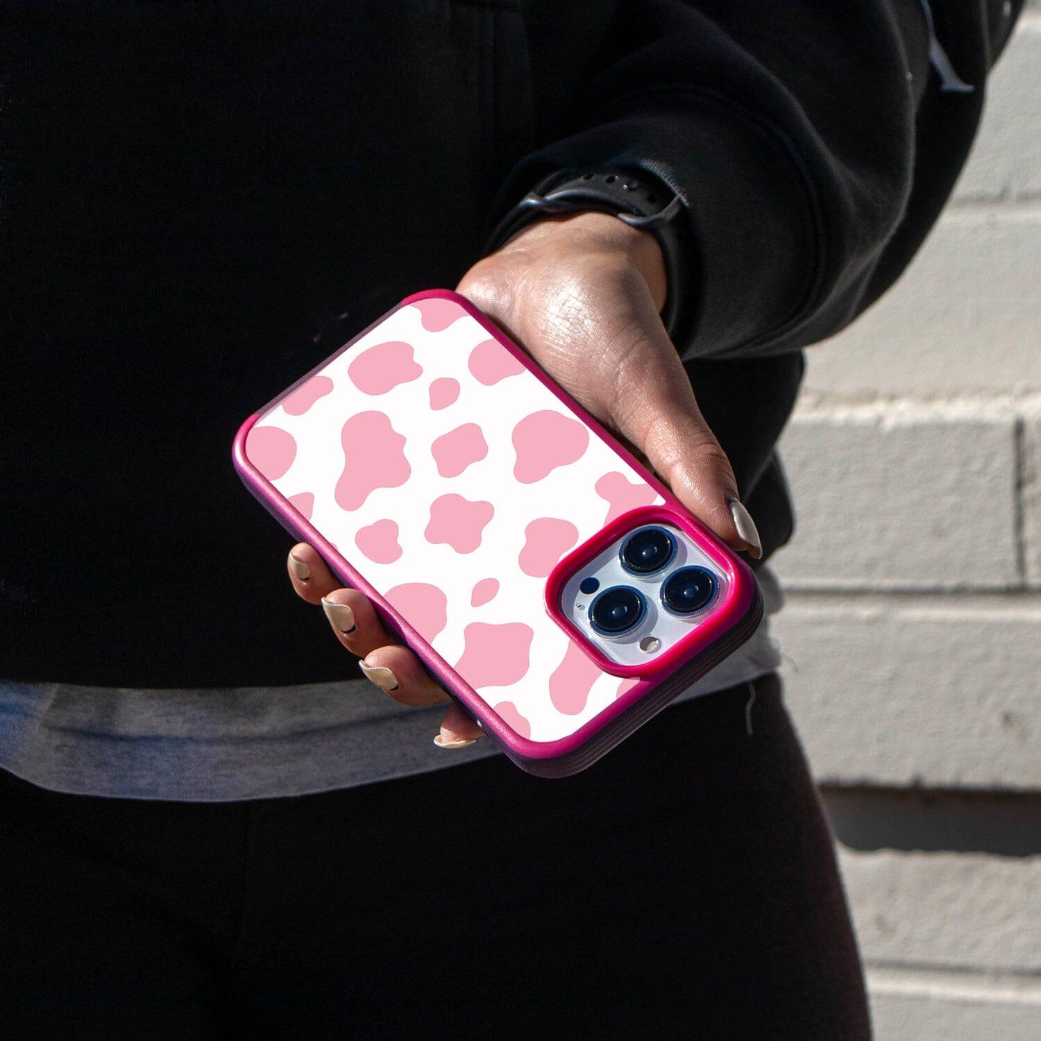Caseco MagSafe iPhone 14 Pro Pink Cow Print Case