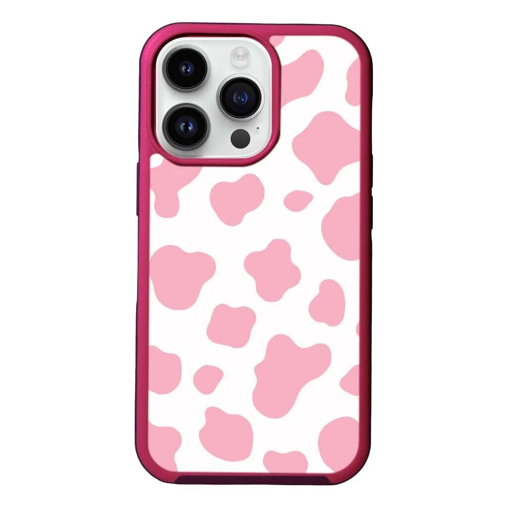Caseco MagSafe iPhone 14 Pro Pink Cow Print Case