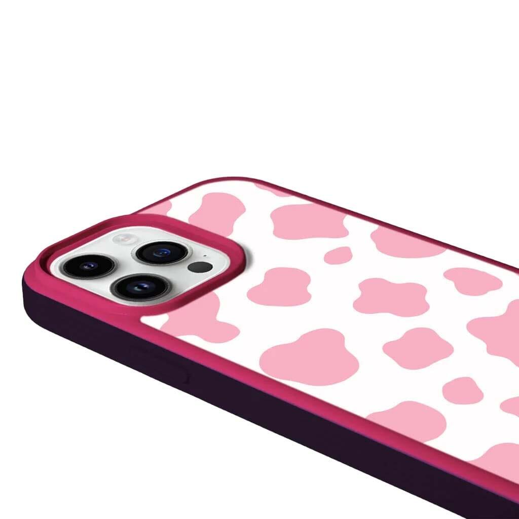 Caseco MagSafe iPhone 14 Pro Pink Cow Print Case