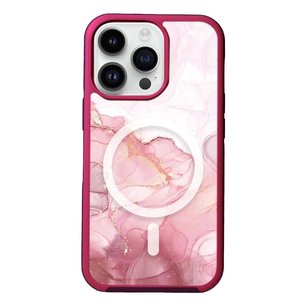 Caseco MagSafe iPhone 14 Pro Pink Marble Case