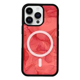 Caseco MagSafe iPhone 14 Pro Red Marble Case