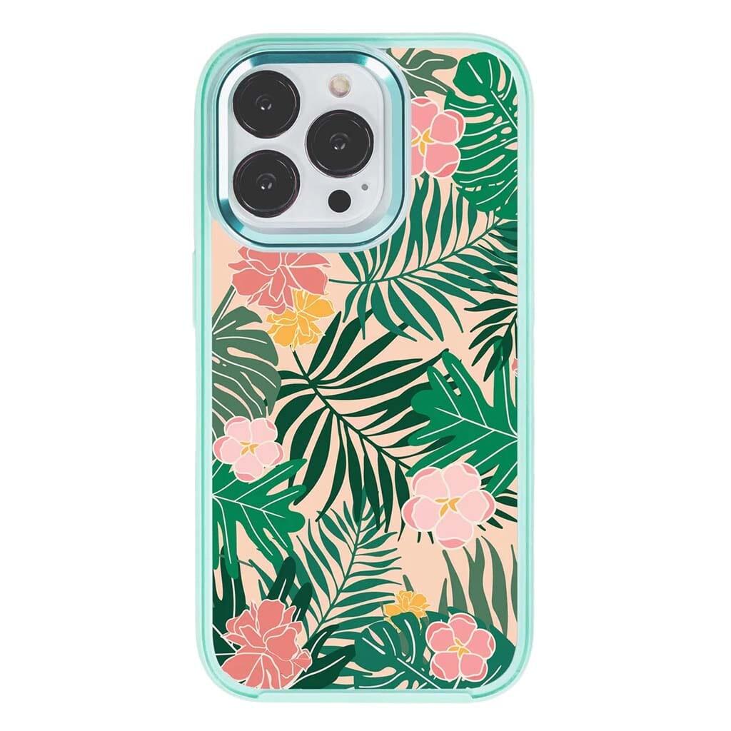 Caseco MagSafe iPhone 14 Pro Teal Wild Flower Case