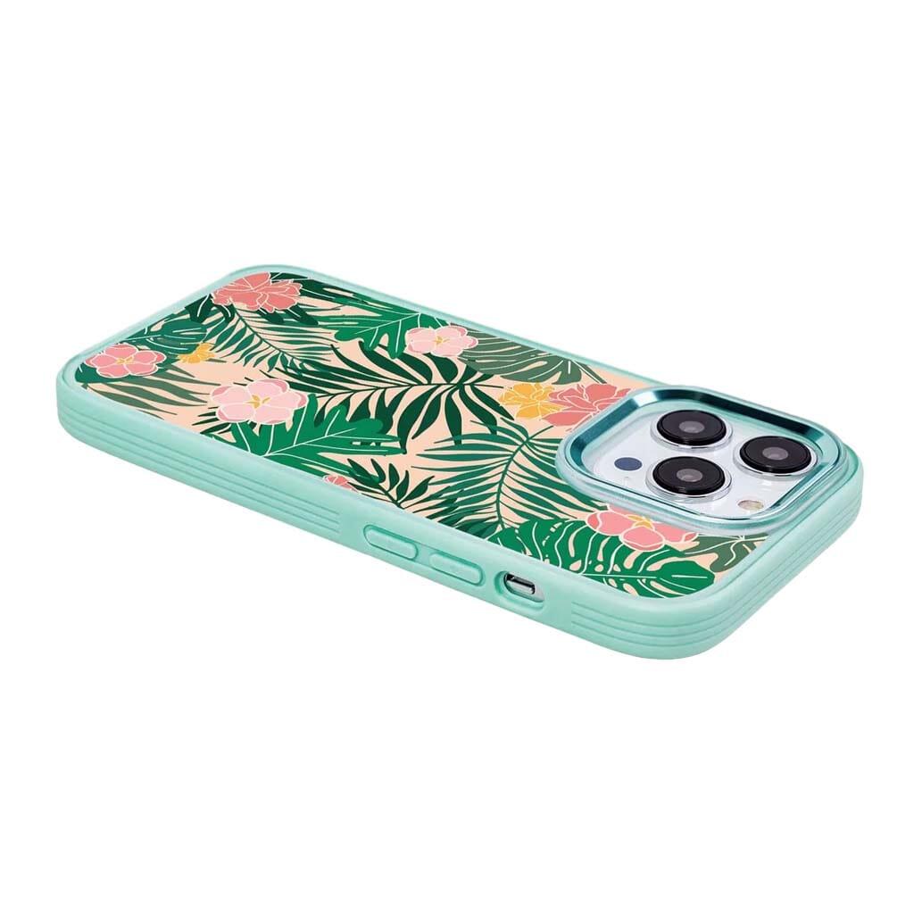 Caseco MagSafe iPhone 14 Pro Teal Wild Flower Case