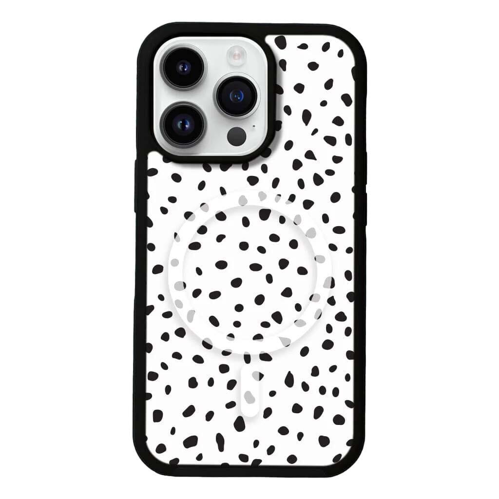 Caseco MagSafe iPhone 14 Pro White Polka Dots Case