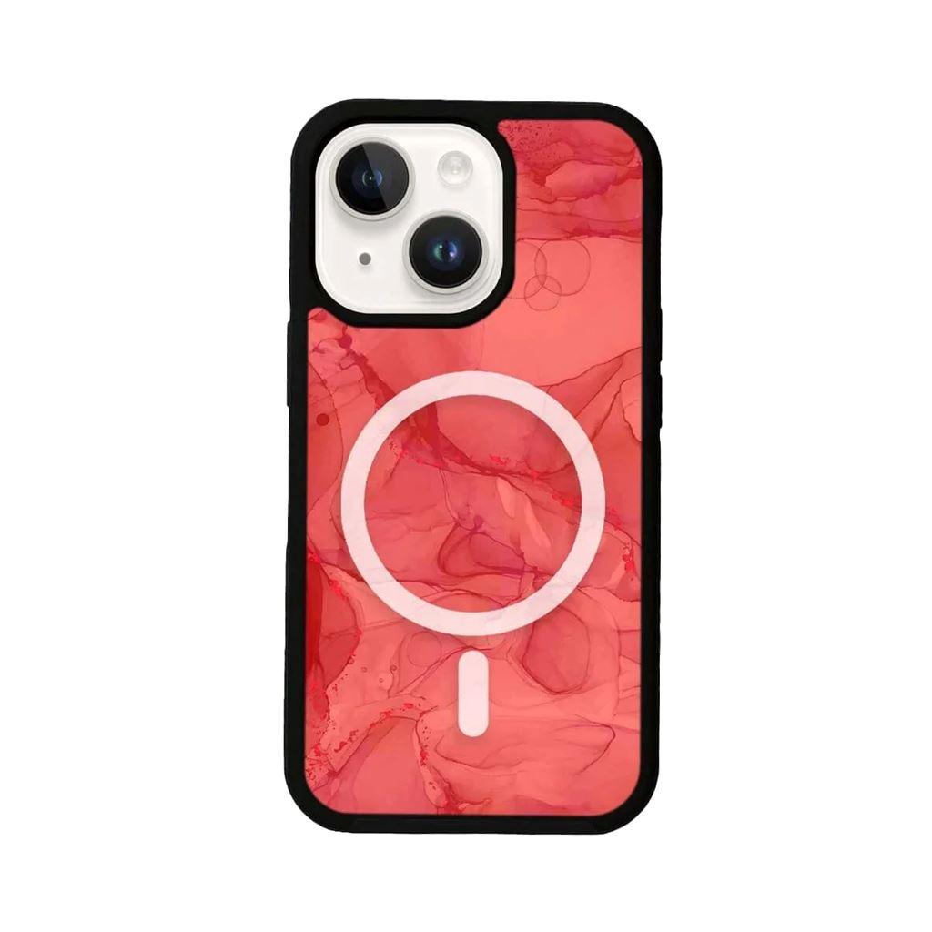 Caseco MagSafe iPhone 14 Red Marble Case
