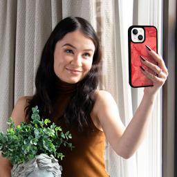 Caseco MagSafe iPhone 14 Red Marble Case