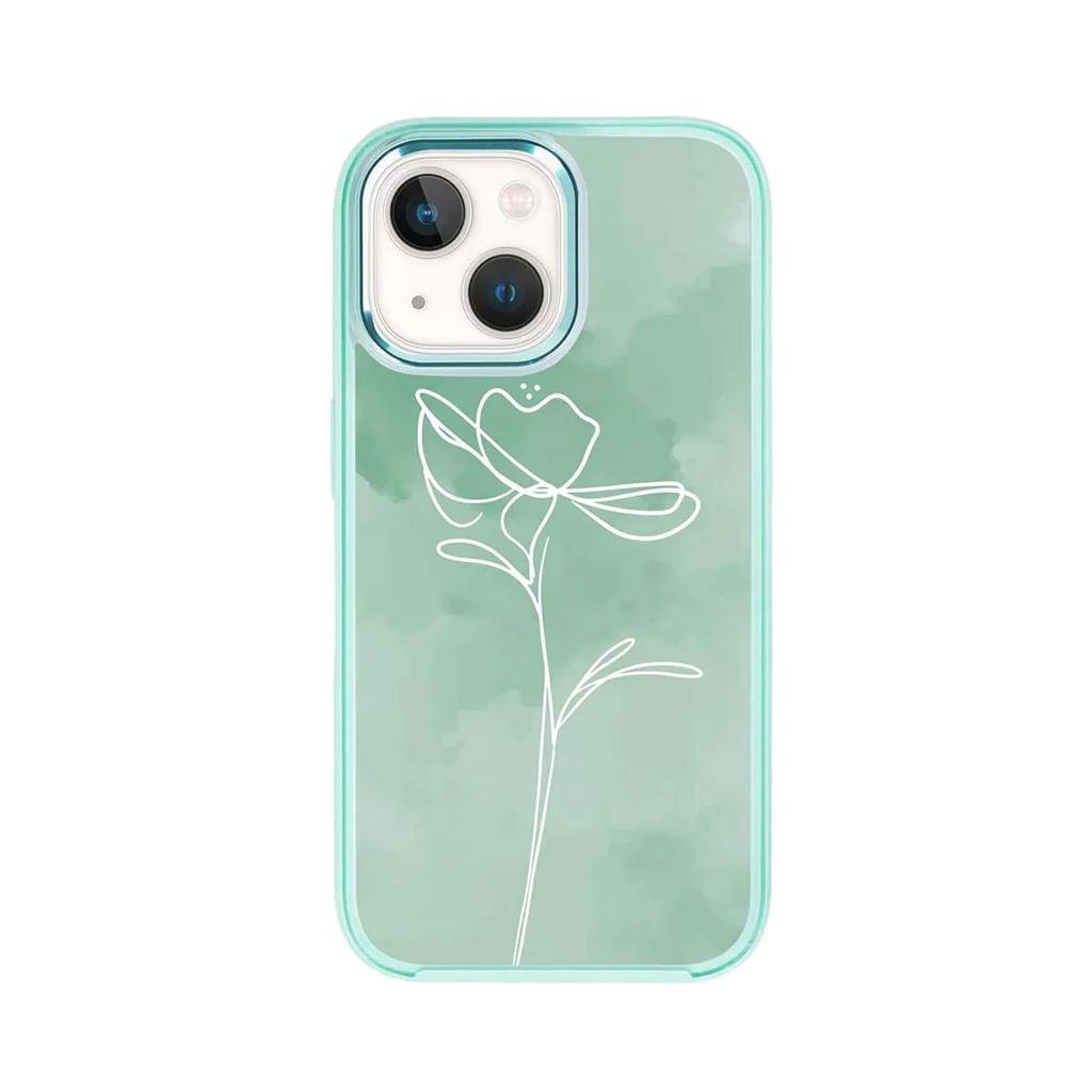 Caseco MagSafe iPhone 14 Teal Flower Case