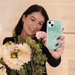 Caseco MagSafe iPhone 14 Teal Flower Case