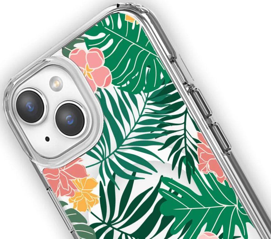 Caseco MagSafe iPhone 14 Teal Wild Flower Case