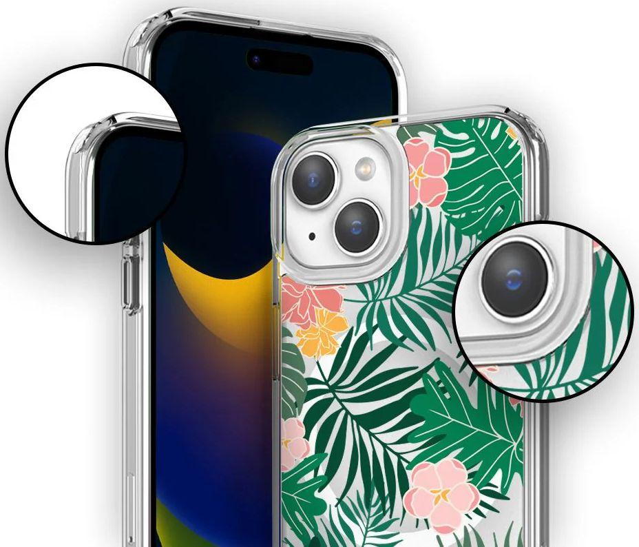 Caseco MagSafe iPhone 14 Teal Wild Flower Case