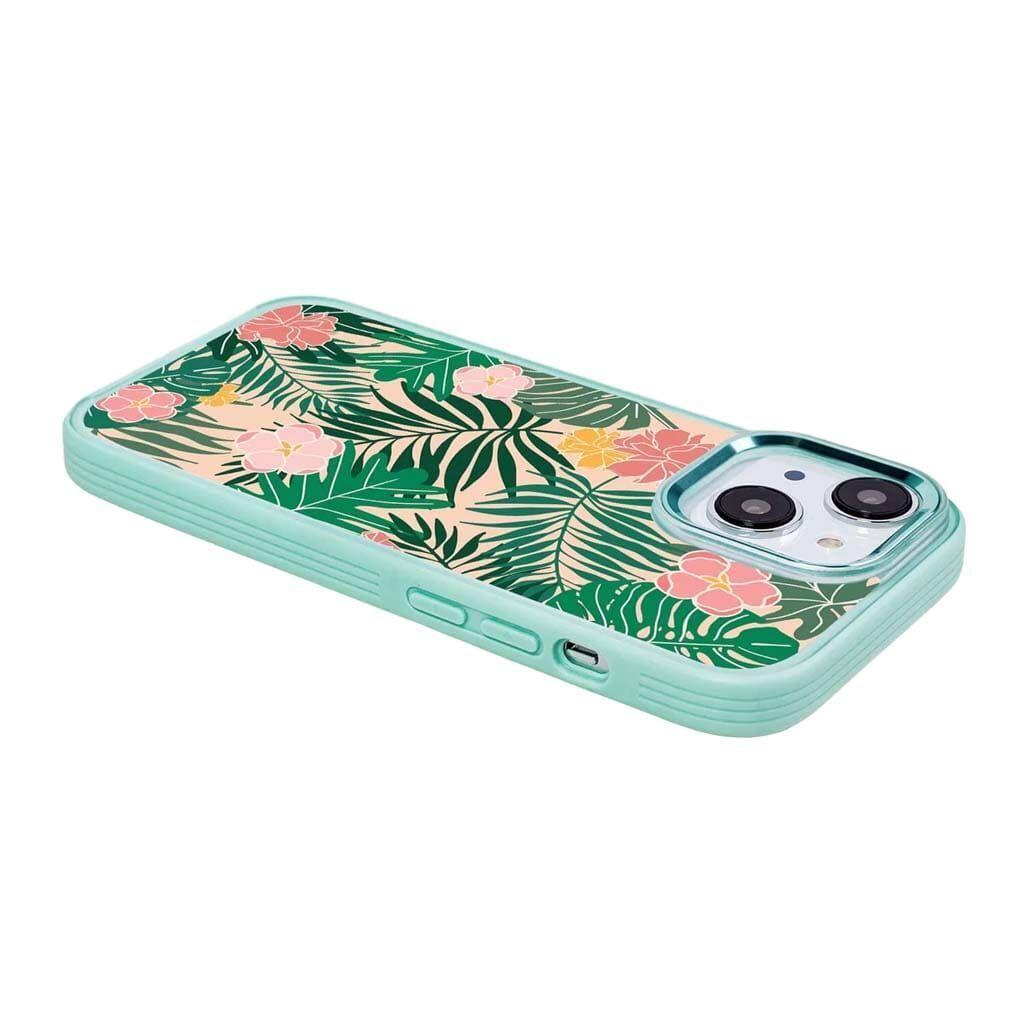 Caseco MagSafe iPhone 14 Teal Wild Flower Case