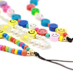 Caseco Mini Beaded Smiley Phone Charm - Charm