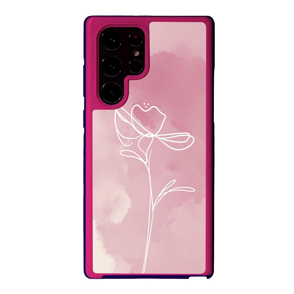 Caseco Pink Flower Samsung Galaxy S22 Ultra Case
