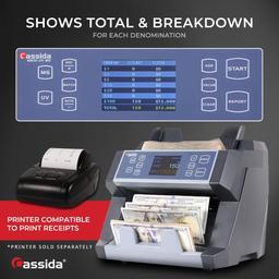 Cassida 6600 UV Currency Bill Counter - Gray