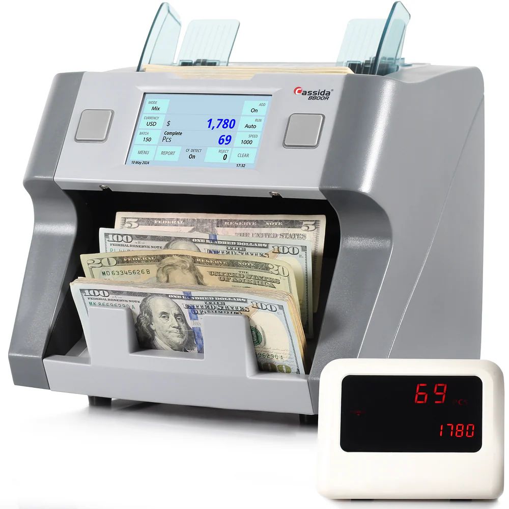 Cassida 8800R V2 Mixed Bill Counter - Gray