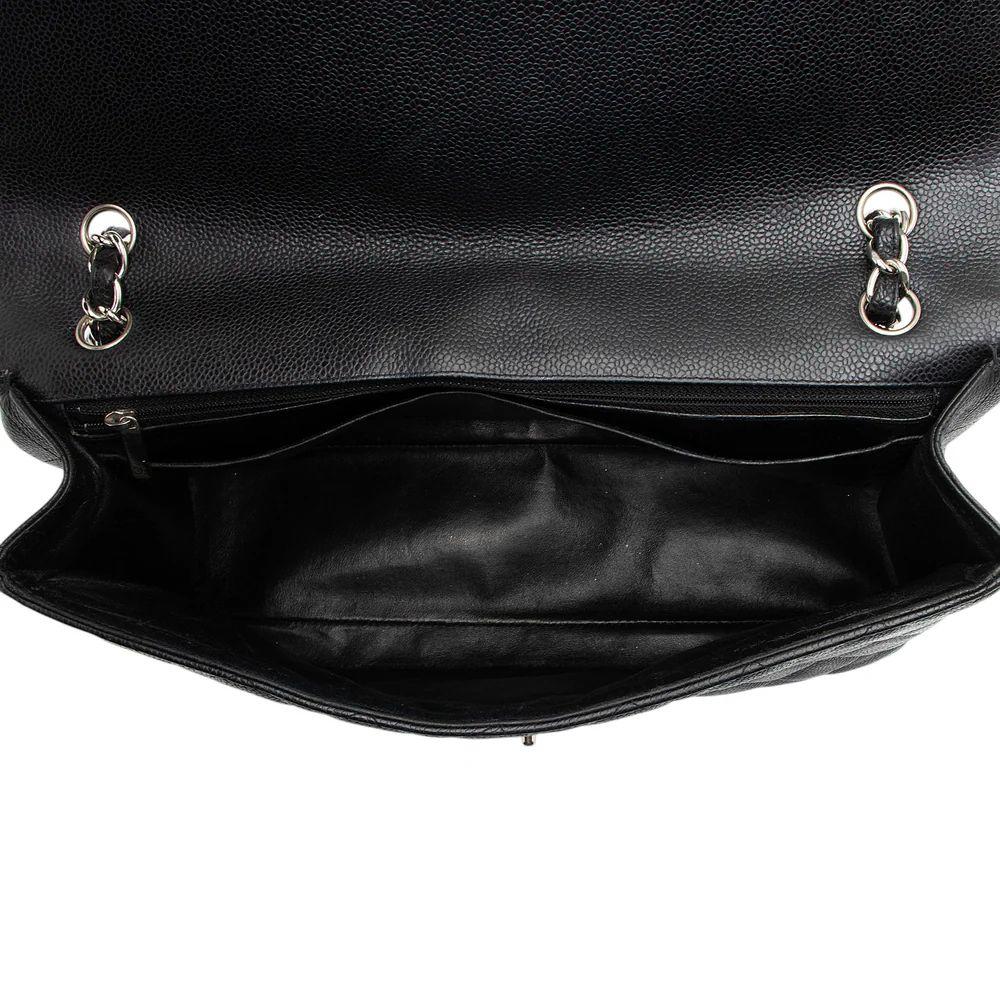 Refurbished Chanel Caviar Leather Classic Maxi Single Flap Bag - Reebelo Canada