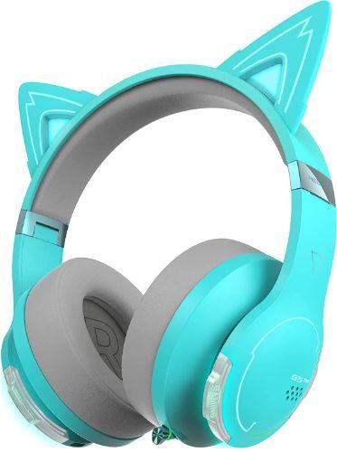 Edifier  G5BT CAT Wireless Bluetooth Wired Cat Ear Gaming Headset with Mic - Turquoise - Premium