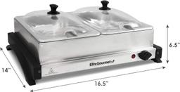 Elite Gourmet Dual 2 x 2.5 Qt. Trays EWM-6122