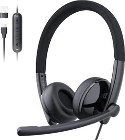 Emeet HS50 Wired Headset on-Ear Computer Headphones