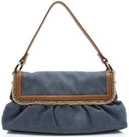 Fendi Vintage Denim Chef Shoulder Bag