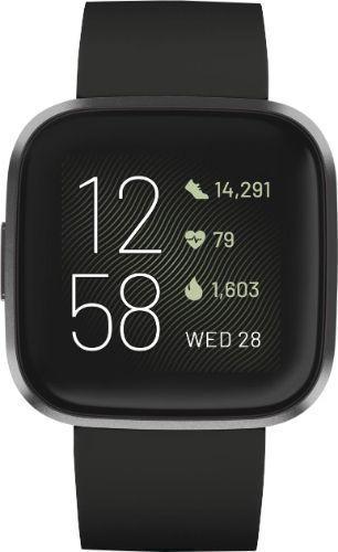 Fitbit Versa 2 Health and Fitness Smartwatch Aluminum 40mm in Carbon in Premium condition