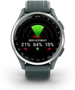 Garmin Approach S44 Golf Smartwatch - 4GB - 30.4mm - Silver Aluminum Aluminum Case with Twilight Silicone Silicone Band