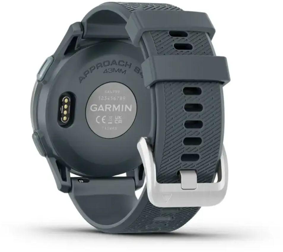 Garmin Approach S44 Golf Smartwatch - 4GB - 30.4mm - Silver Aluminum Aluminum Case with Twilight Silicone Silicone Band