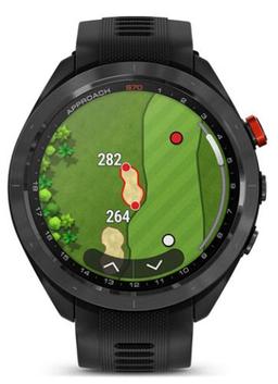 Garmin Approach S70 Smartwatch - 47mm - Black Ceramic Case with Black Silicone Silicone Band