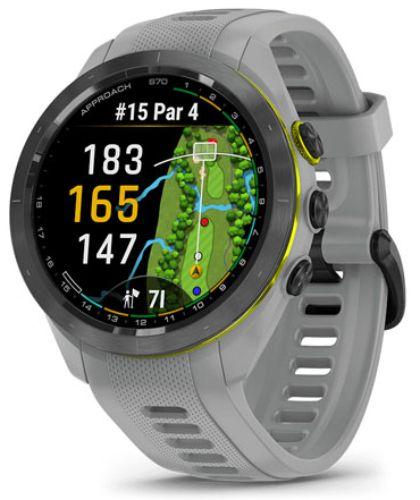 Garmin Approach S70 Smartwatch - 42mm - Powder Gray Ceramic Case with Powder Gray Silicone Silicone Band