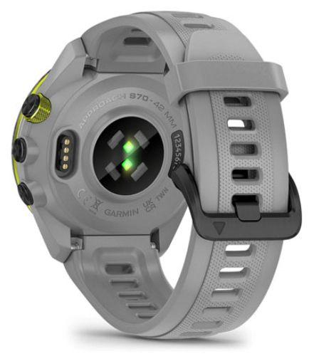 Garmin Approach S70 Smartwatch - 42mm - Powder Gray Ceramic Case with Powder Gray Silicone Silicone Band