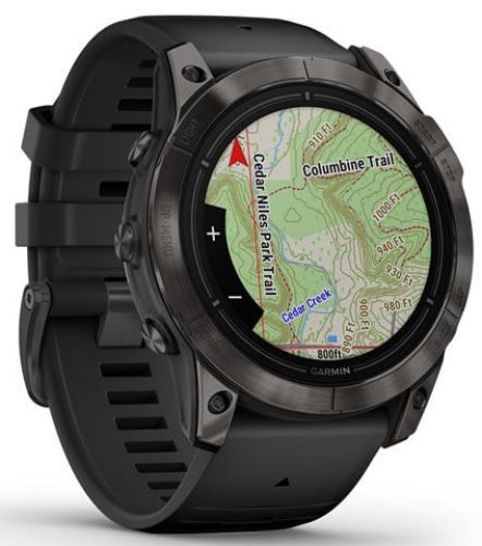 Garmin Epix Pro (Gen 2) Smartwatch - 32GB - 47mm - Carbon Gray Fiber-reinforced polymer Case with Black Silicone QuickFit Watch Band