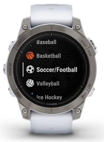 Garmin Epix Pro (Gen 2) Smartwatch - 32GB - 51mm - Titanium Fiber-reinforced polymer Case with Whitestone Silicone QuickFit Watch Band