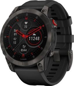 Garmin Epix Smartwatch (Gen 2) - 16GB - 33mm - Black Saphire Edition (Titanium) Case with Black Silicone Silicone Band