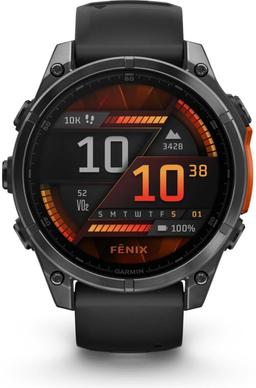 Garmin Fenix 8 Smartwatch - 32GB - 51mm - Slate Gray AMOLED Edition (Polymer) Case with Black Silicone Silicone Band
