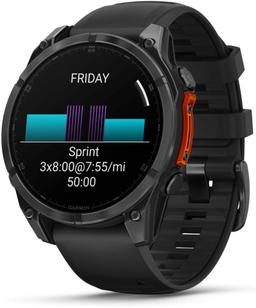 Garmin Fenix 8 Smartwatch - 32GB - 51mm - Slate Gray AMOLED Edition (Polymer) Case with Black Silicone Silicone Band